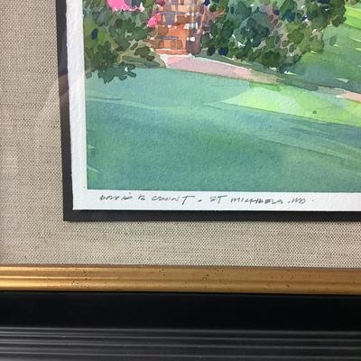 DR520 St Michaels Watercolor Painting by David Robert Cont