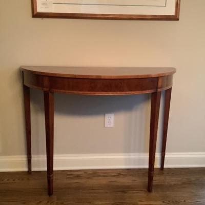 D521 George III Style Mahogany Inlaid Console Table