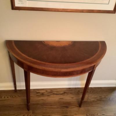 D521 George III Style Mahogany Inlaid Console Table