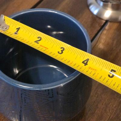 (2) Large Coffe Mugs and Personal Size French Press Coffee Maker