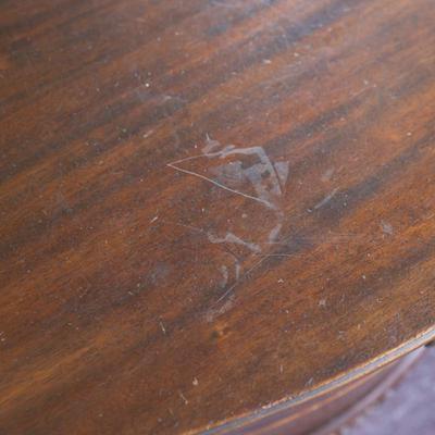 Antique Solid Lowboy Dresser with Large Mirror