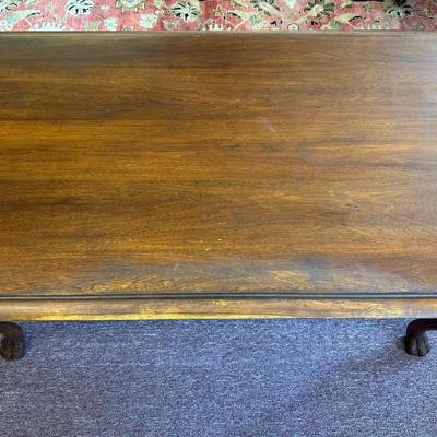 Walnut Carved One Drawer Table/Desk