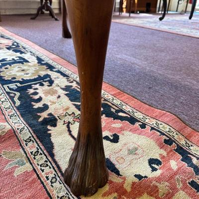 Walnut Carved One Drawer Table/Desk