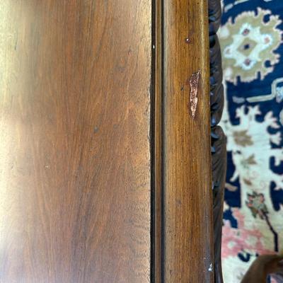 Walnut Carved One Drawer Table/Desk