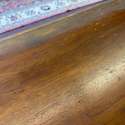 Walnut Carved One Drawer Table/Desk
