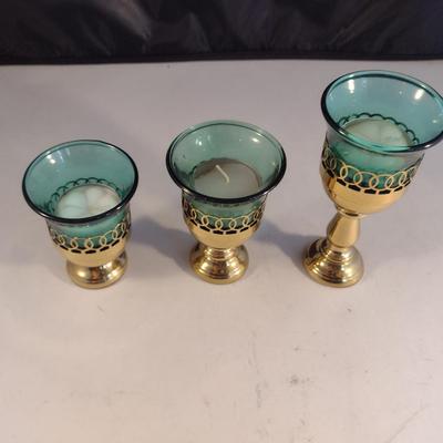 Copper Craft Candle Holder Trio