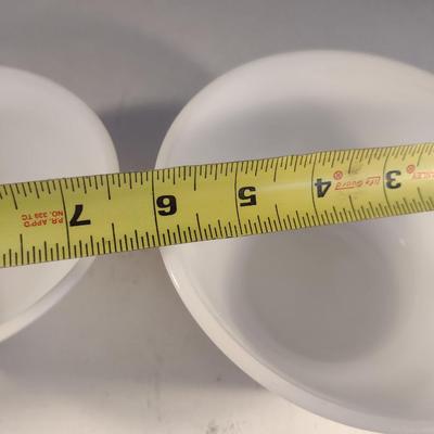 Pair of Vintage Federal Milk Glass Bowls