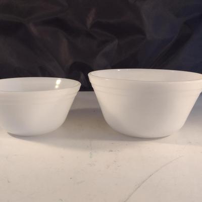 Pair of Vintage Federal Milk Glass Bowls