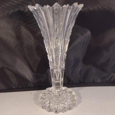 Cut Glass Vase- Possibly American Brilliant Cut- Approx 7" Tall