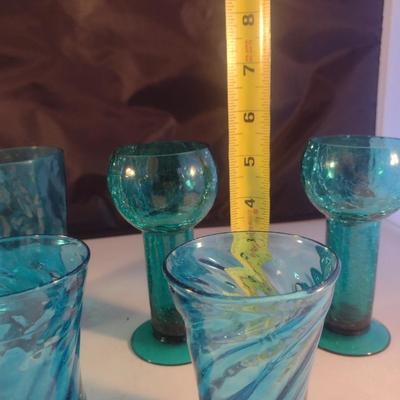 Collection of Blue Glass Ware