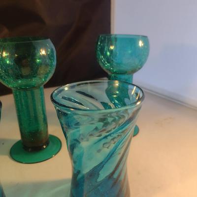 Collection of Blue Glass Ware