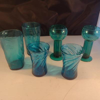Collection of Blue Glass Ware