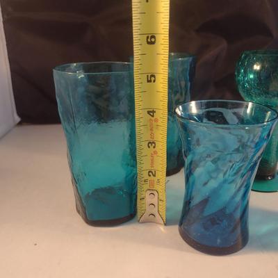 Collection of Blue Glass Ware