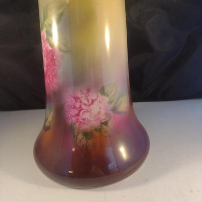 Antique, Hand Painted Large, Royal Bonn Vase- Hydrangea Pattern- Approx 11 1/4" Tall
