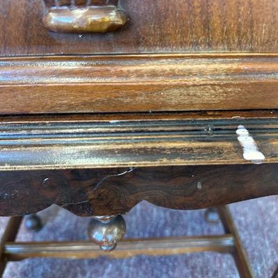 Vintage Humidor Smoking Stand with Copper Lining