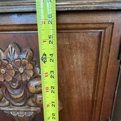Vintage Humidor Smoking Stand with Copper Lining