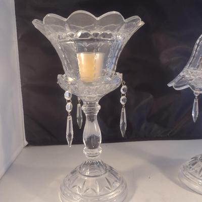 Pair of Vintage Fairy Lamp Candle Holders