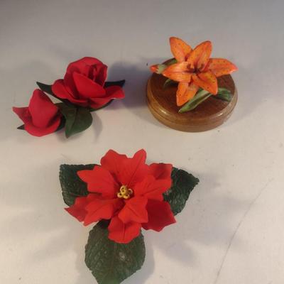Collection of Flower Figurines- Italian Capodimonte and Georgian