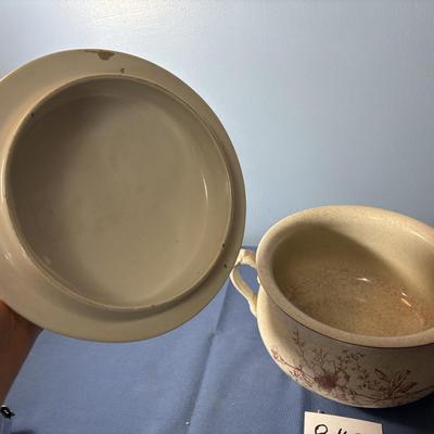 Vintage J.W. & Son Stone China Chamber Pot