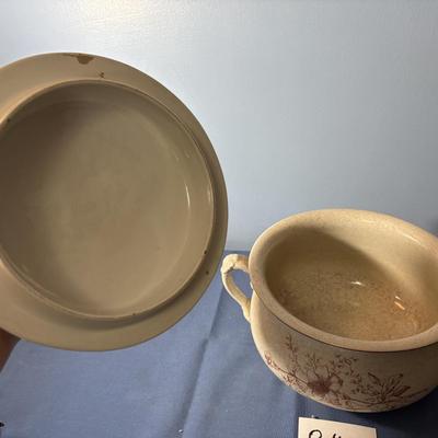 Vintage J.W. & Son Stone China Chamber Pot