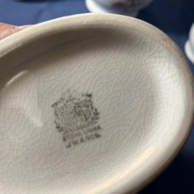 Vintage J.W. & Son Stone China Wash Basin Set