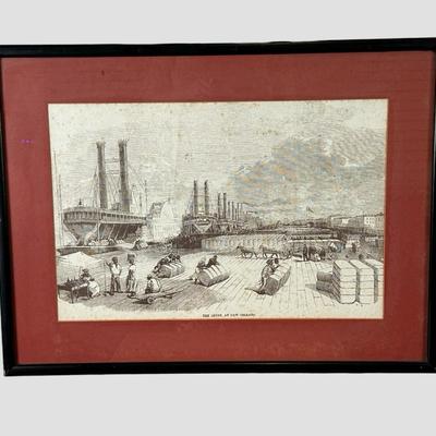 “The Levee at New Orleans” Framed Print