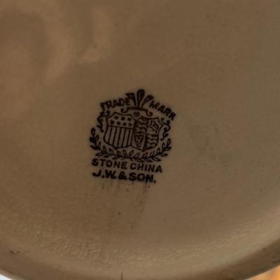 Vintage J.W. & Son Stone China Pitcher and Basin