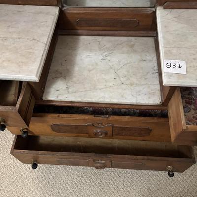 Vintage Victorian Marble Top Dresser