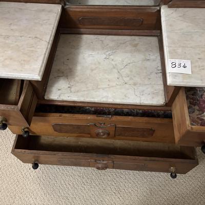 Vintage Victorian Marble Top Dresser