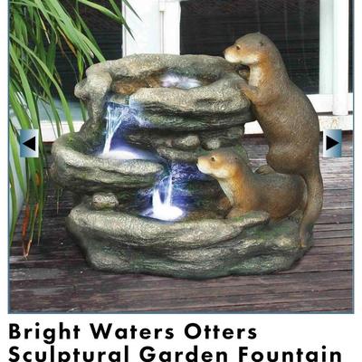 New in box - Bright Water Otters Garden Fountain