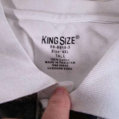 2 men's polo shirts 4XLT