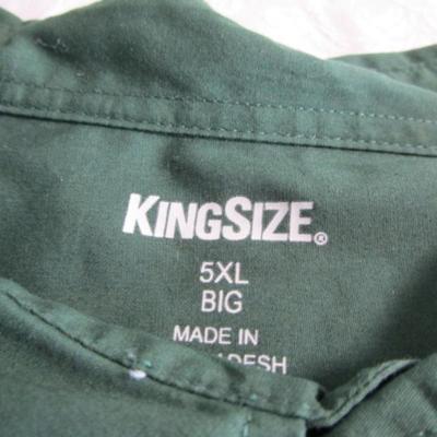 2 King Size brand button-down shirts 5XL