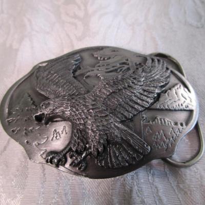 Arroyo Grande eagle belt buckle, oval