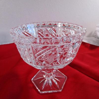 Crystal footed compote bowl