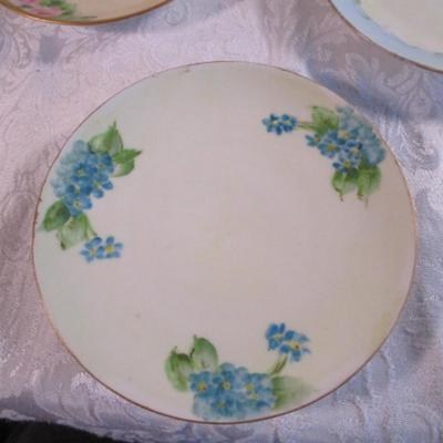 4 Foreign hand-painted plates
