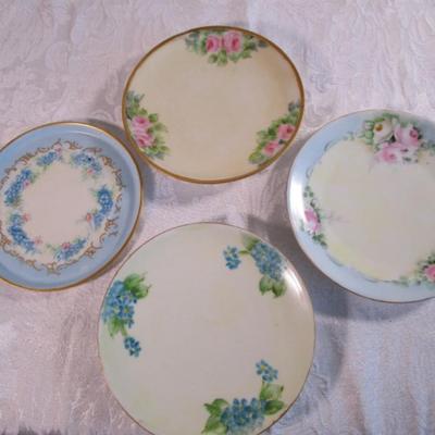 4 Foreign hand-painted plates