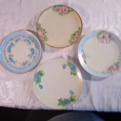 4 Foreign hand-painted plates