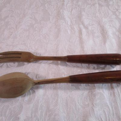 Vintage wooden fork & spoon