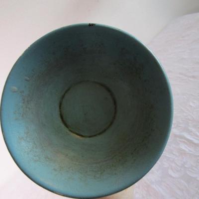 Large teal candle holder