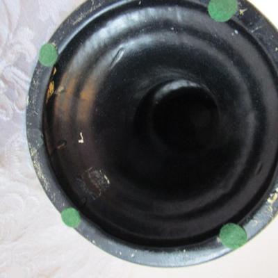 Large teal candle holder