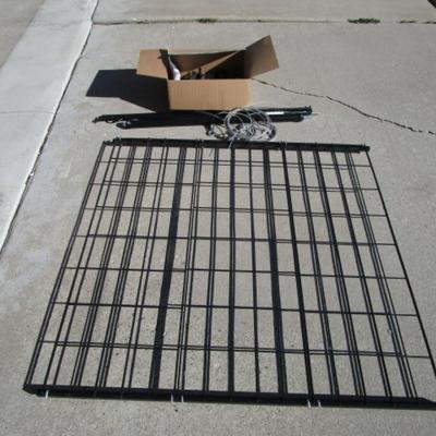 New black metal garage hanging shelf & hardware