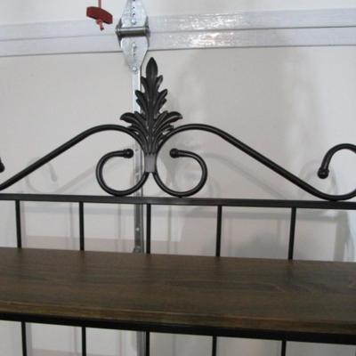 New Black metal Baker's Rack with wood shelves