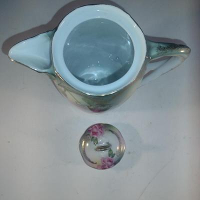 Vintage Hand Painted JR Bavarian Coffee Pot with Lid