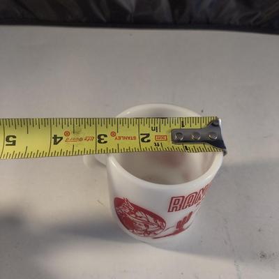 Vintage Ranger Joe Milk Glass Hazel Atlas Mini Ranch Mug