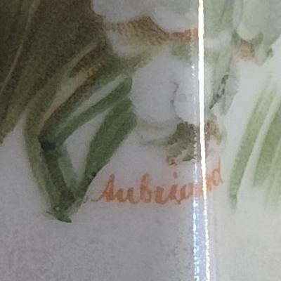 Hand Painted German Coffee Pot, Creamer and Covered Sugar Bowl