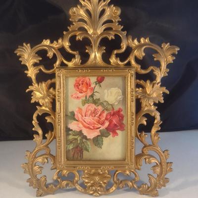 Vintage Ornate Metal Picture Frame