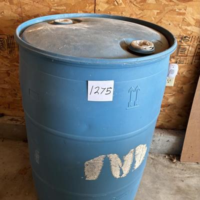 Blue Plastic Barrel