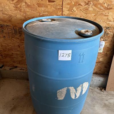 Blue Plastic Barrel