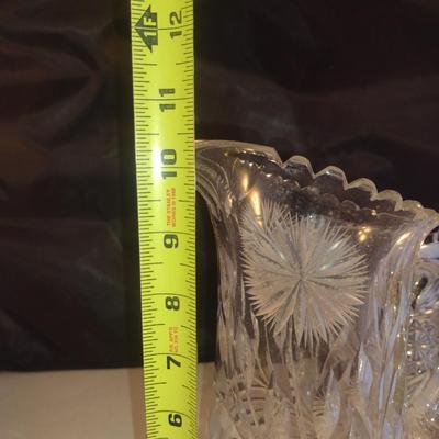 Pair of Cut Crystal/Glass Pitchers