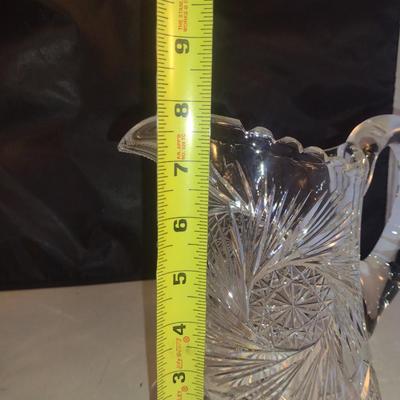 Pair of Cut Crystal/Glass Pitchers